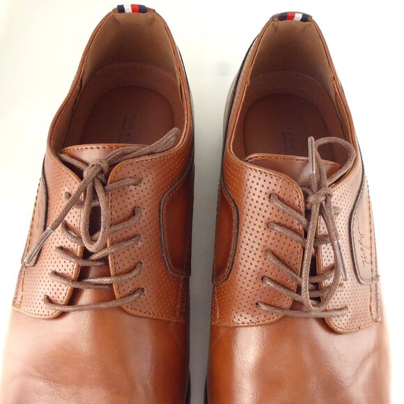 Tommy Hilfiger soli lace up medium brown men\'s faux leather oxfords size 11 main image 8